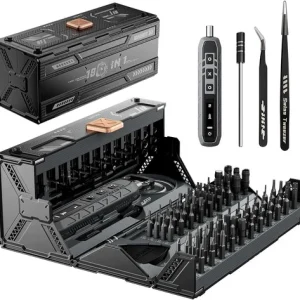 Mini Electric Screwdriver Set 180 in 1 Cordless USB C 160 Magnetic Bits
