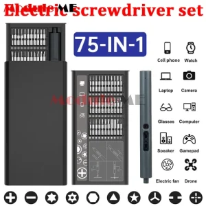 Mini Electric Screwdriver Magnetic 75in1 Rechargeable Precision Screwdriver Set